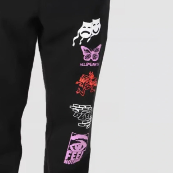Feel Nothing All Eyesz Sweatpant Black size small NWOT - Picture 4 of 14
